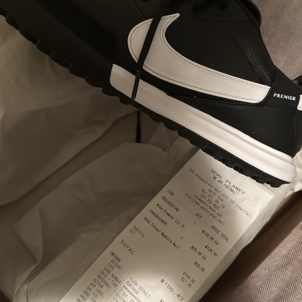 Premier Black and White Men's Sneakers Turf